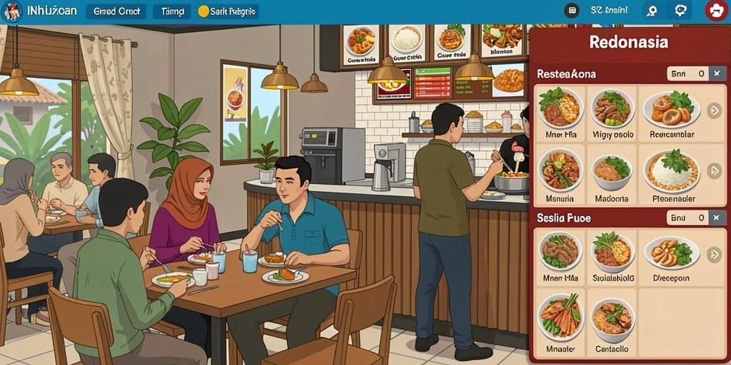 Tampilan awal game yang menarik dan interaktif.