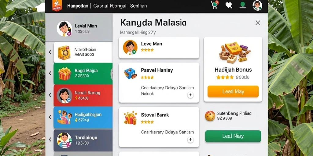 Tampilan utama permainan yang menarik dan intuitif.