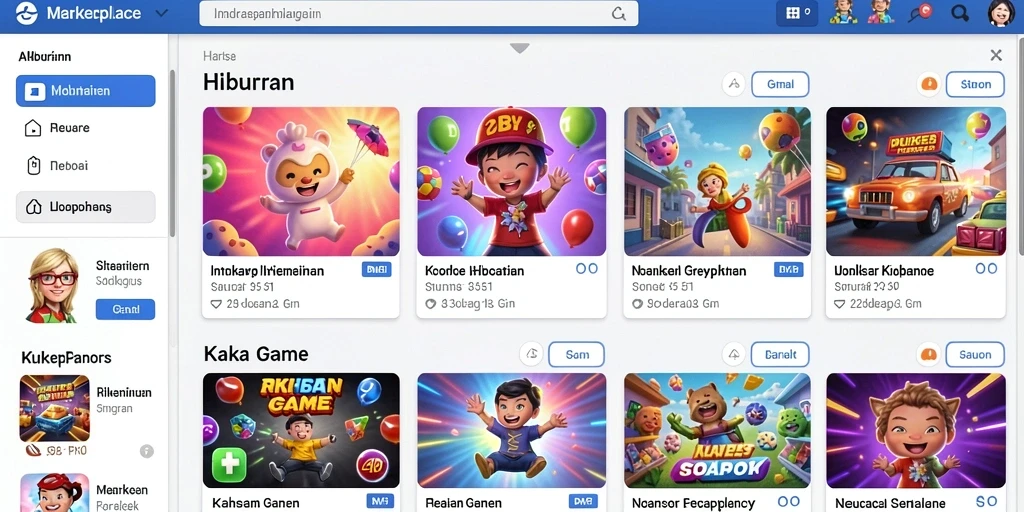 Layar utama game dengan karakter menarik.