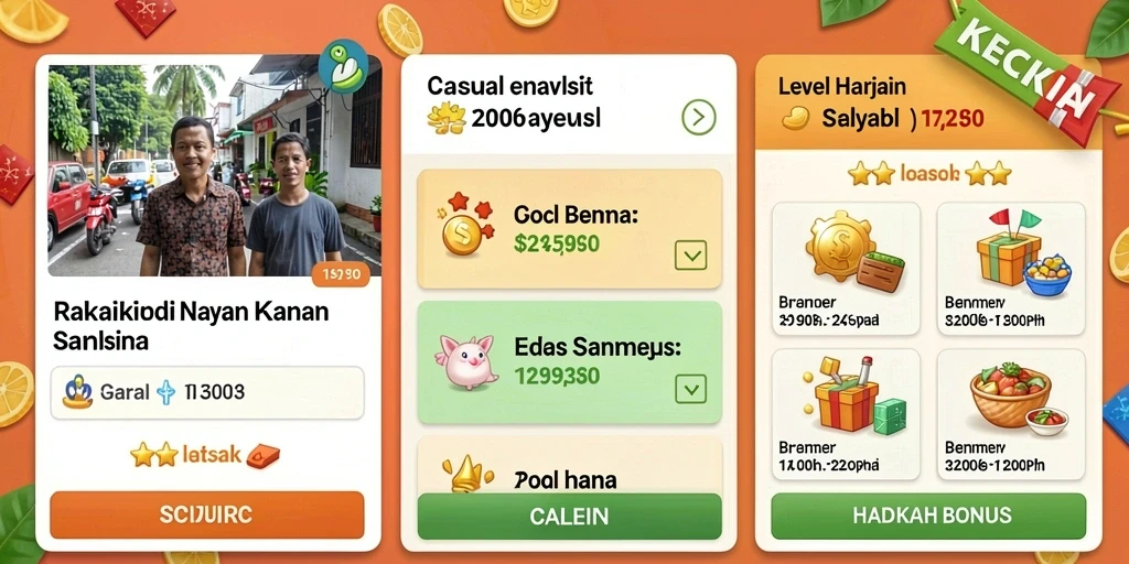 Gameplay yang seru dan menantang di setiap level.