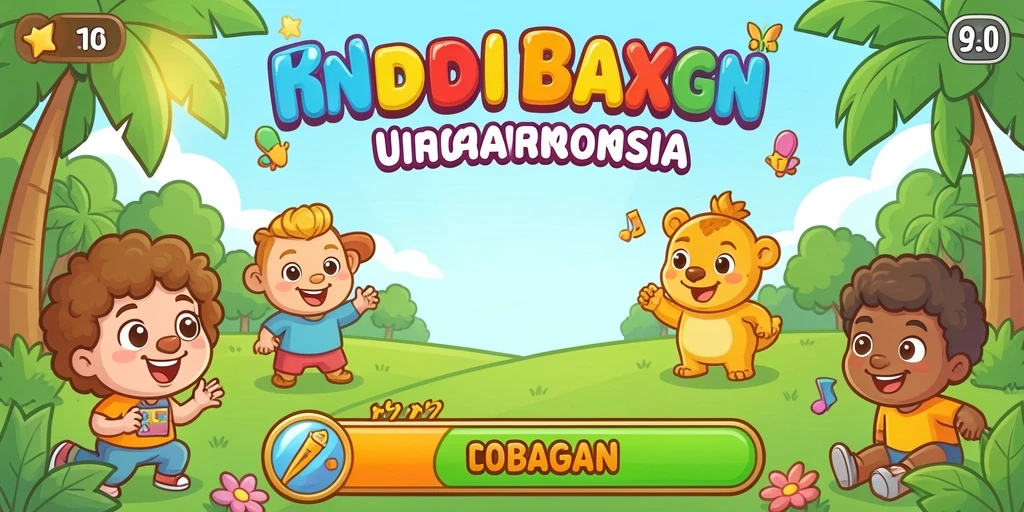 Tampilan awal game REKOR777 dengan karakter menarik.