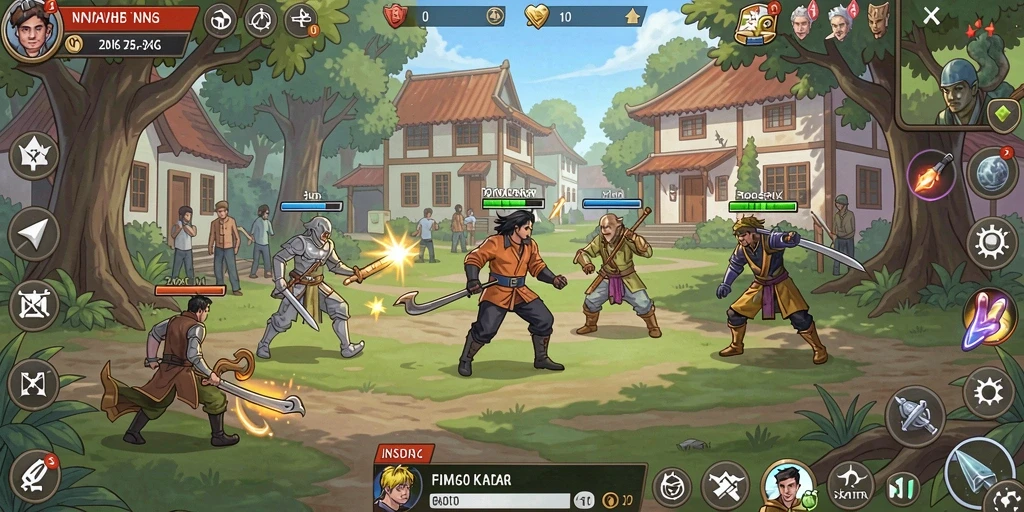 Tangkapan layar dari gameplay intens RPZZZ.