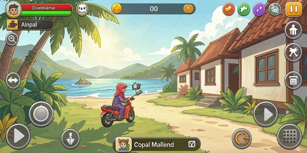 Tampilan grafis yang menawan dalam game.